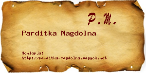 Parditka Magdolna névjegykártya