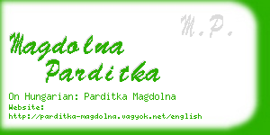 magdolna parditka business card